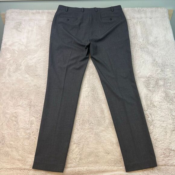 CALVIN KLEIN Mens Grey STRETCH Skinny Fit Business Dress Pants Slacks 38x34 - Picture 7 of 8